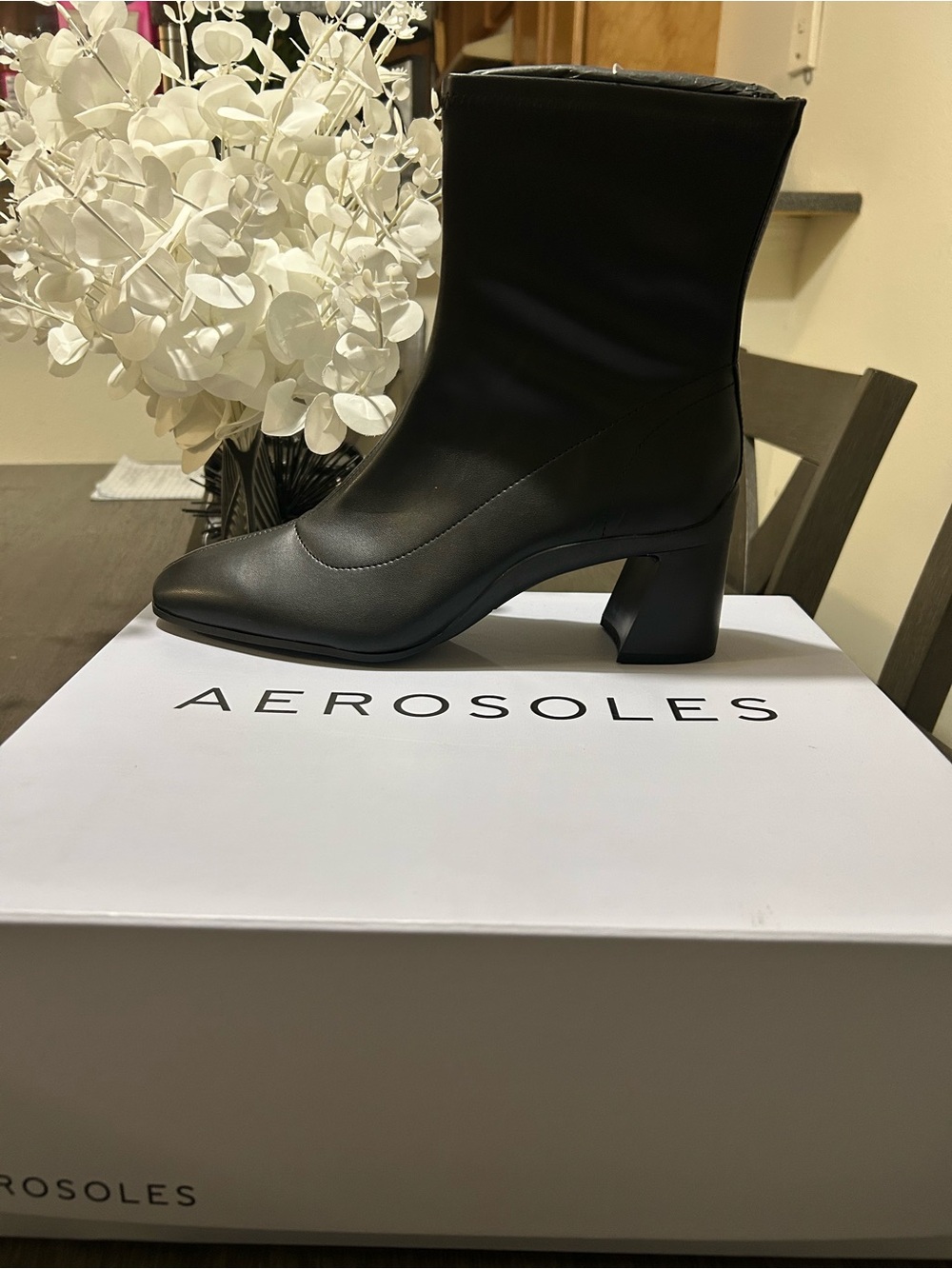 AEROSOLES Black Corinda Ankle Boots - Women's